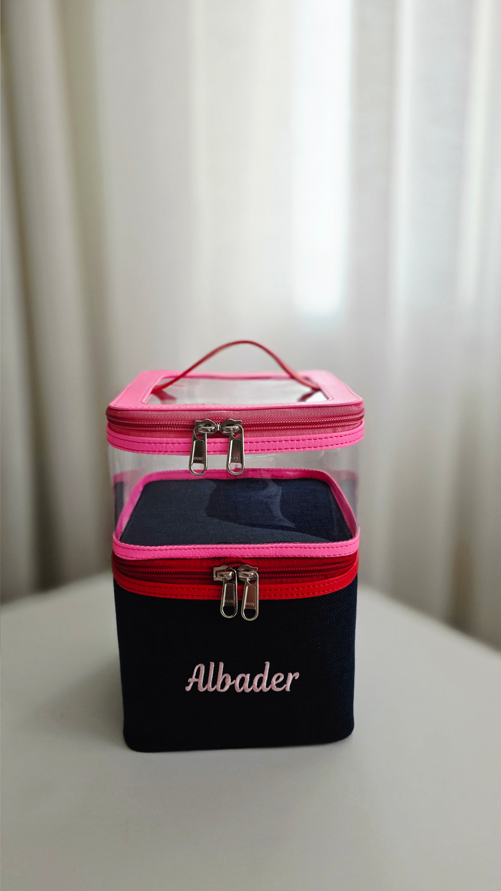 Multi bag (neon pink + red)