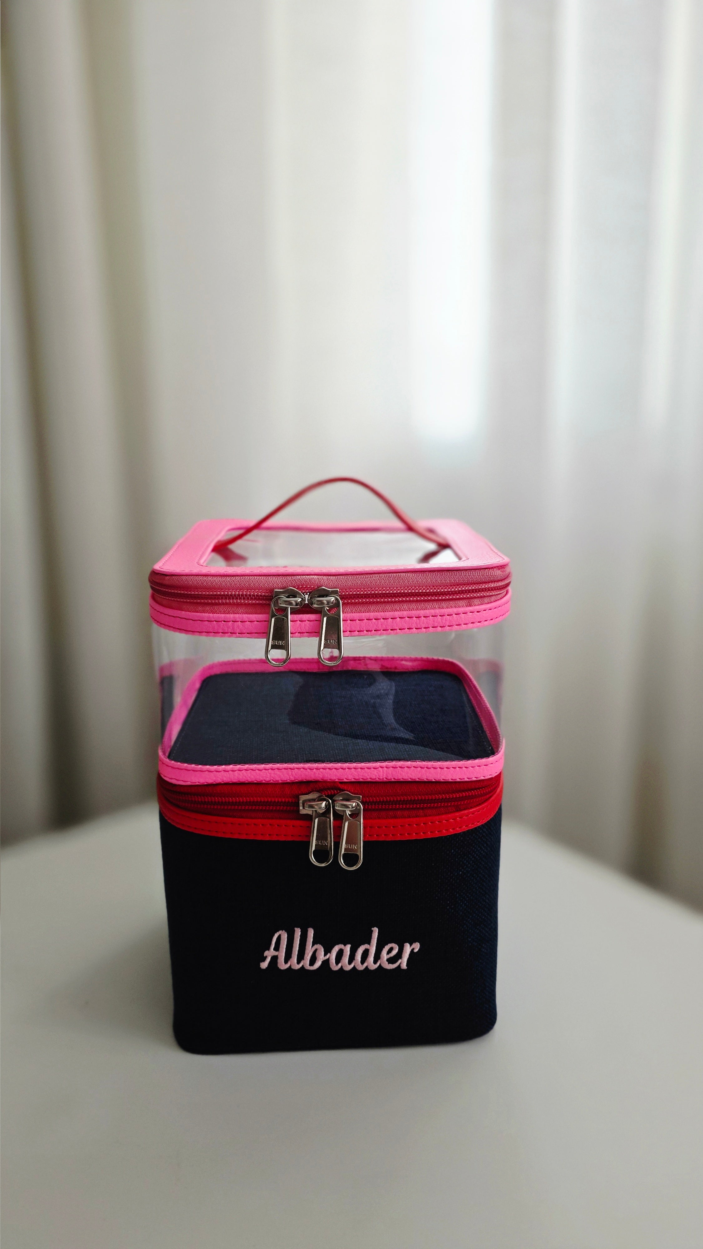 Multi bag (neon pink + red)