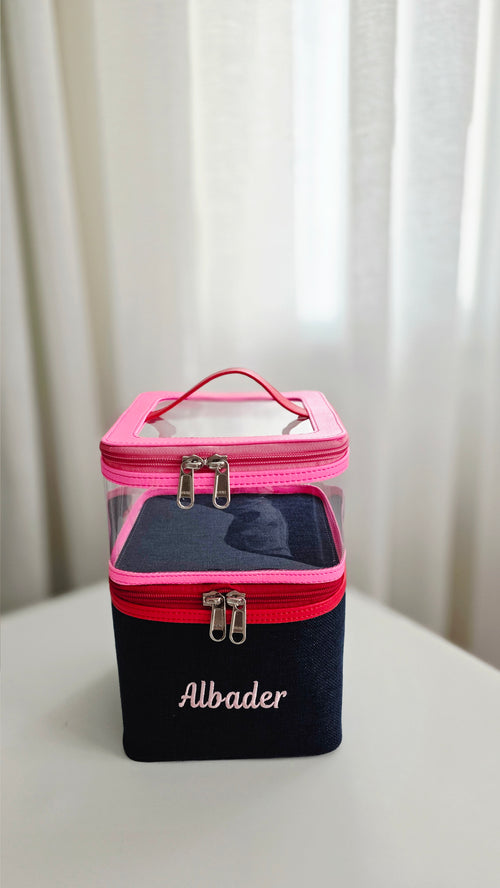 Multi bag (neon pink + red)