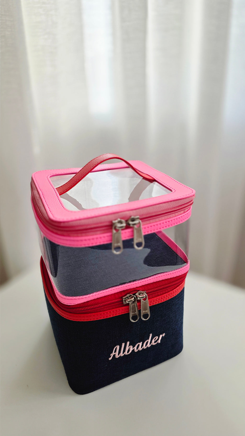 Multi bag (neon pink + red)