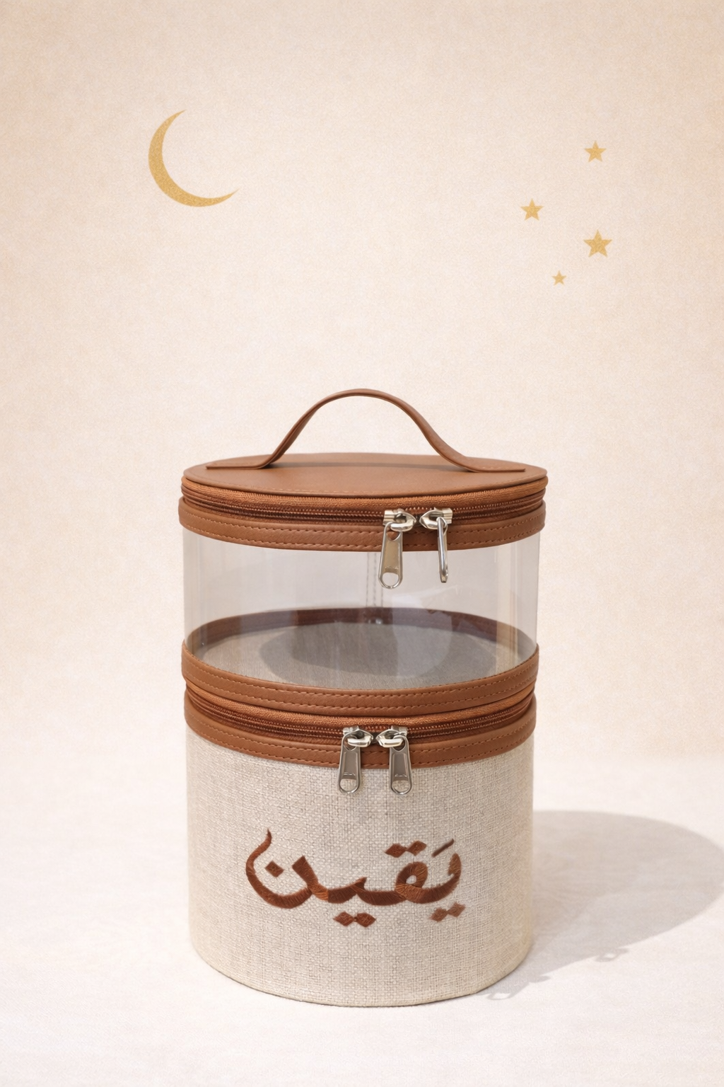 Round multibag (beige+camel)