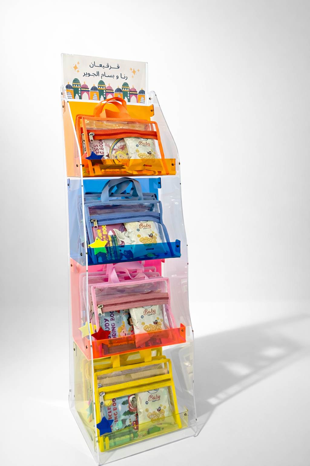 ستاند اكريلك + لوحة مزدوجه + جناط مع تعبئه