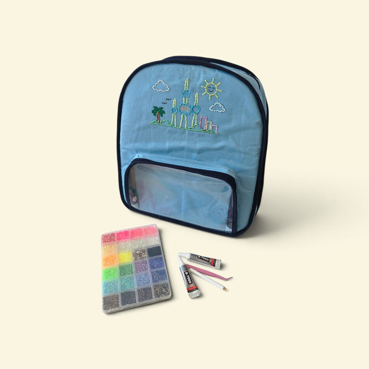 Bag + Bedazzling kit / BLUE+NAVY